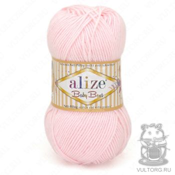Пряжа Alize Baby Best, цвет № 184 (Розовая пудра)
