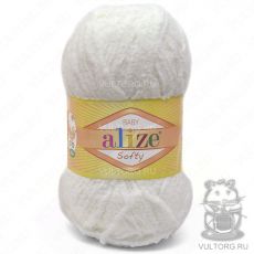 Пряжа Alize Baby Softy, цвет № 55 (Белый)