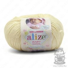 Пряжа Alize Baby Wool, цвет № 01 (Кремовый)