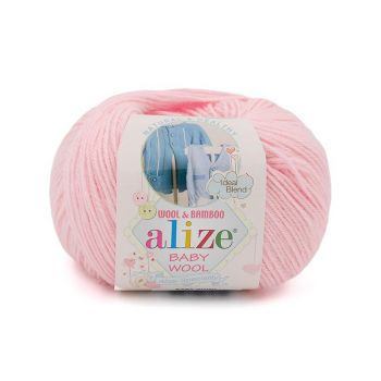 Пряжа Alize Baby Wool, цвет № 371 (Светло-розовый)