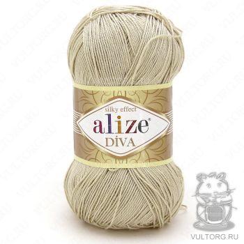 Пряжа Alize Diva, цвет № 383 (Светло-бежевый)