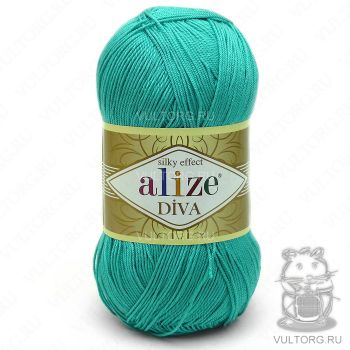 Пряжа Alize Diva, цвет № 610 (Нефрит)