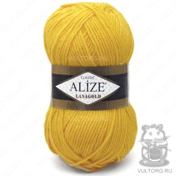 Пряжа Alize Lanagold, цвет № 216 (Жёлтый)
