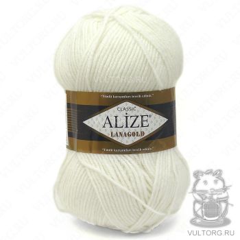 Пряжа Alize Lanagold, цвет № 55 (Белый)