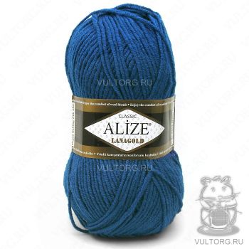 Пряжа Alize Lanagold, цвет № 155 (Темно-бирюзовый)