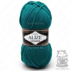 Пряжа Alize Lanagold, цвет № 640 (Павлиновая зелень)