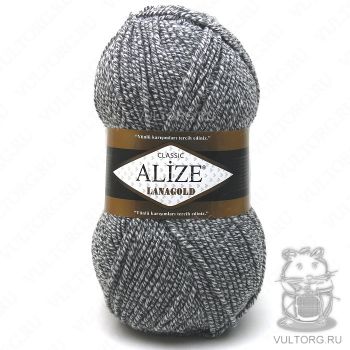 Пряжа Alize Lanagold, цвет № 651 (Серый меланж)