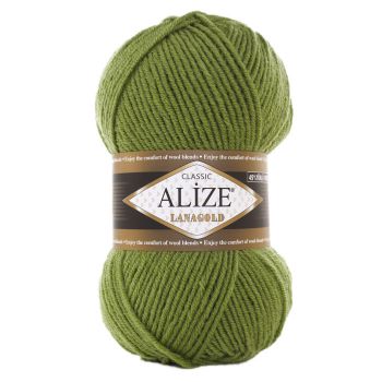 Пряжа Alize Lanagold, цвет № 485 (Зелёная черепаха)