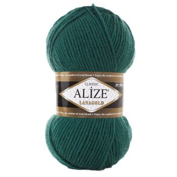 Пряжа Alize Lanagold, цвет № 507 (Античный зеленый)
