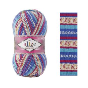 Пряжа Alize Superwash Comfort Socks, цвет № 7654
