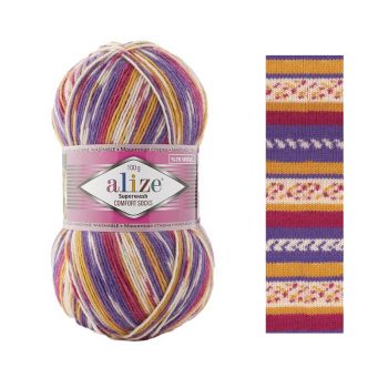 Пряжа Alize Superwash Comfort Socks, цвет № 7655