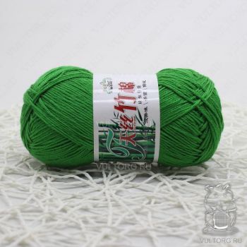 Пряжа Хлопок с бамбуком, цвет № 018 (Зеленый)