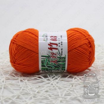 Пряжа Хлопок с бамбуком, цвет № 245 (Оранжевый)
