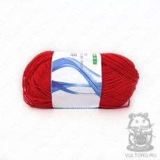 Пряжа Хлопок с шелком, цвет № 18 (Красный)