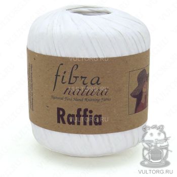 Пряжа Fibra Natura Raffia, цвет № 116-01 (Белый)