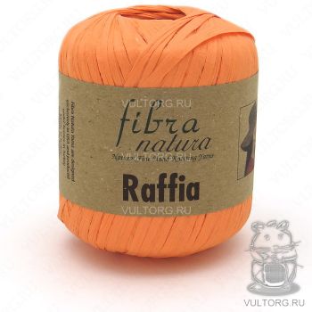 Пряжа Fibra Natura Raffia, цвет № 116-19 (Оранжевый)