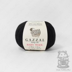Пряжа Gazzal Baby Wool, цвет № 803 (Черный)