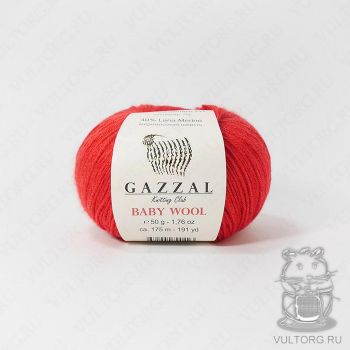 Пряжа Gazzal Baby Wool, цвет № 811 (Красный)
