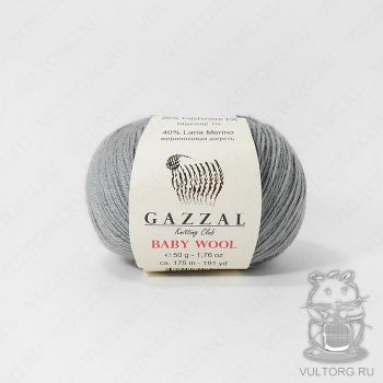 Пряжа Gazzal Baby Wool, цвет № 818 (Темно-серый)