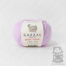 Пряжа Gazzal Baby Wool, цвет № 823 (Сиреневый)