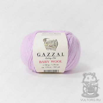 Пряжа Gazzal Baby Wool, цвет № 823 (Сиреневый)