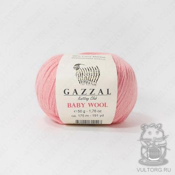 Пряжа Gazzal Baby Wool, цвет № 828 (Розовый)