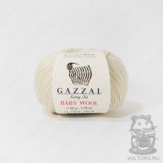 Пряжа Gazzal Baby Wool, цвет № 829 (Кремовый)
