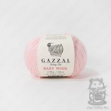 Пряжа Gazzal Baby Wool, цвет № 836 (Светло-розовый)