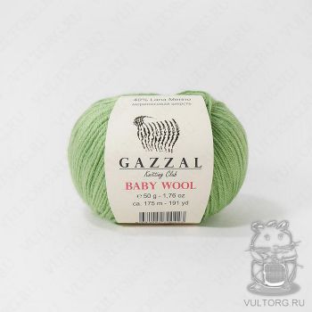 Пряжа Gazzal Baby Wool, цвет № 838 (Салатовый)