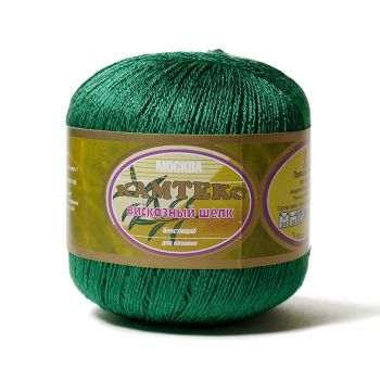 Пряжа Камтекс Вискозный шелк блестящий, цвет № 109 (Ярко-зеленый)