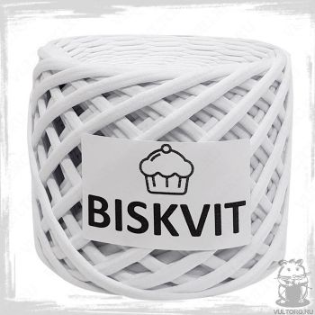 Трикотажная пряжа Biskvit, цвет Кокос (белоснежный) 