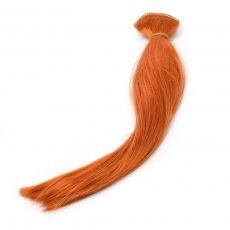 Волосы-прямые, трессы д-30см ш-50см (рыжий) -2 шт.