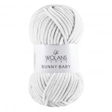 Пряжа Wolans Bunny Baby, цвет № 01 (Ультрабелый)