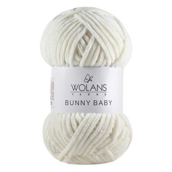 Пряжа Wolans Bunny Baby, цвет № 02 (Молочный)
