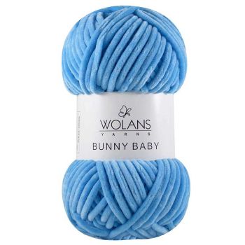 Пряжа Wolans Bunny Baby, цвет № 12 (Голубой)