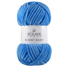 Пряжа Wolans Bunny Baby, цвет № 35 (Королевский синий)