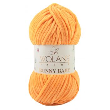 Пряжа Wolans Bunny Baby, цвет № 38 (Светло-оранжевый)