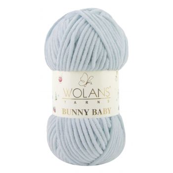 Пряжа Wolans Bunny Baby, цвет № 49 (Бледно-голубой)