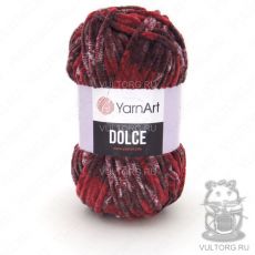 Пряжа YarnArt Dolce, цвет № 805 (Белый, красный, коричневый)