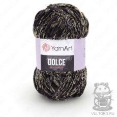 Пряжа YarnArt Dolce, цвет № 807 (Коричневый, кремовый)