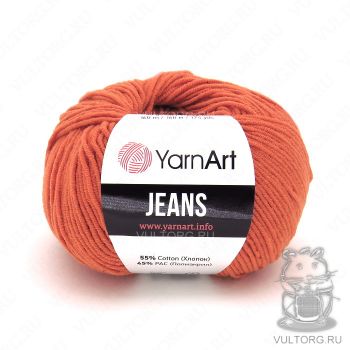 Пряжа YarnArt Jeans, цвет № 85 (Оранжевый)