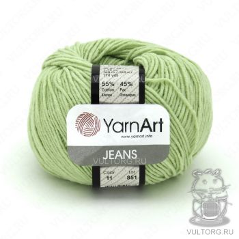 Пряжа YarnArt Jeans, цвет № 11 (Фисташка)