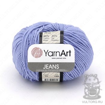 Пряжа YarnArt Jeans, цвет № 15 (Голубой)