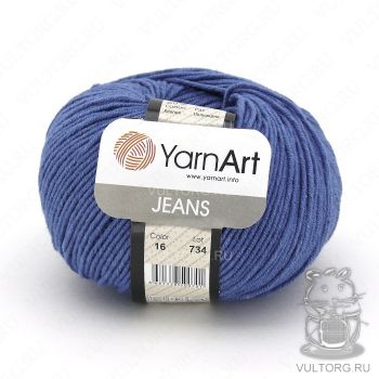 Пряжа YarnArt Jeans, цвет № 16 (Джинс)