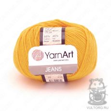 Пряжа YarnArt Jeans, цвет № 35 (Ярко-жёлтый)