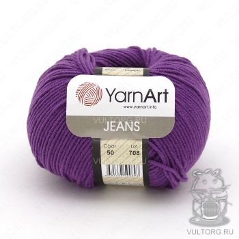 Пряжа YarnArt Jeans, цвет № 50 (Баклажан)