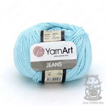 Пряжа YarnArt Jeans, цвет № 76 (Светло-голубой)