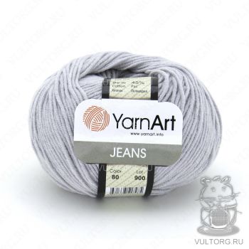 Пряжа YarnArt Jeans, цвет № 80 (Светло-серый)