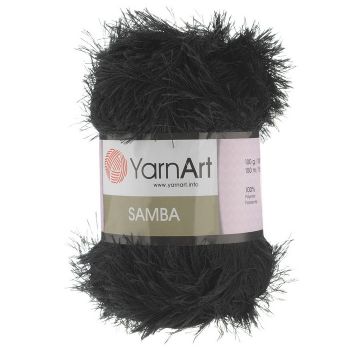 Пряжа YarnArt Samba, цвет № 02 (Черный)