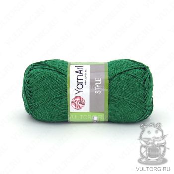 Пряжа YarnArt Style, цвет № 664 (Зелёный)